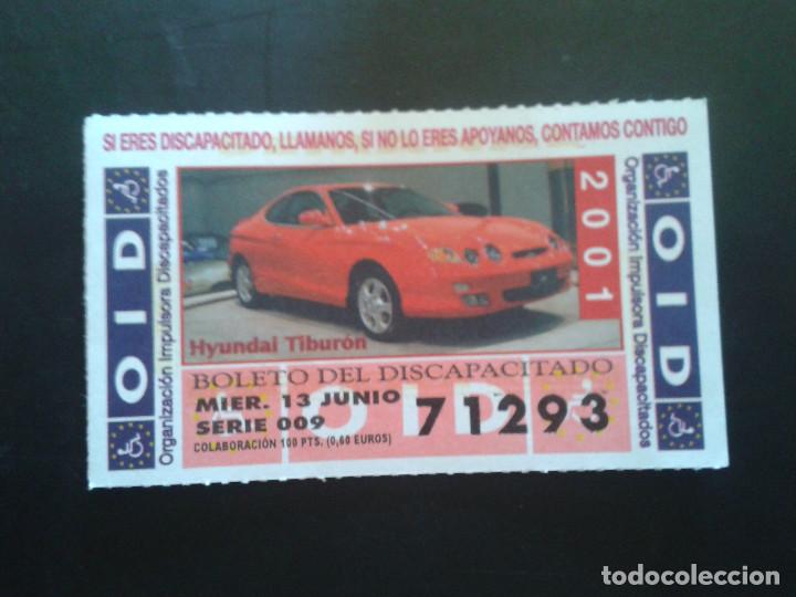 Coupon ONCE: CUPON OID (ORGANIZACI&Oacute;N IMPULSORA DISCAPACITADOS). 13/06/2001