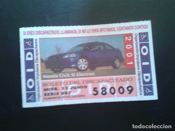 ONCE Coupons: CUPON OID (ORGANIZACI&Oacute;N IMPULSORA DISCAPACITADOS). 13/06/2001