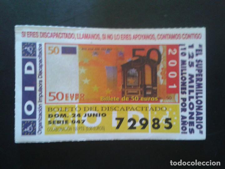 Coupon ONCE: CUPON OID (ORGANIZACI&Oacute;N IMPULSORA DISCAPACITADOS). 24/06/2001
