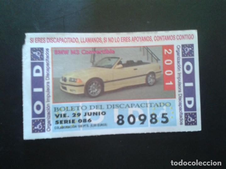 Coupon ONCE: CUPON OID (ORGANIZACI&Oacute;N IMPULSORA DISCAPACITADOS). 29/06/2001