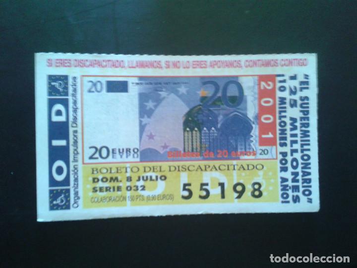 ONCE Coupons: CUPON OID (ORGANIZACI&Oacute;N IMPULSORA DISCAPACITADOS). 08/07/2001