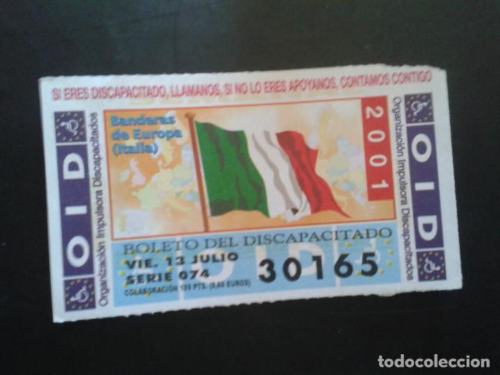 Coupon ONCE: CUPON OID (ORGANIZACI&Oacute;N IMPULSORA DISCAPACITADOS). 13/07/2001