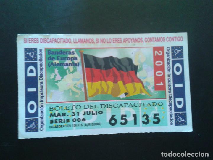 ONCE Coupons: CUPON OID (ORGANIZACI&Oacute;N IMPULSORA DISCAPACITADOS). 31/07/2001