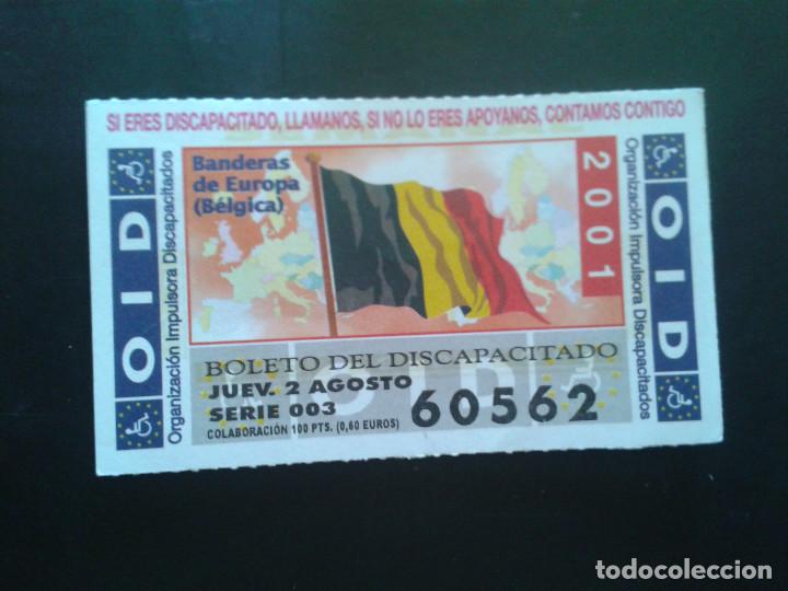 Billets ONCE: CUPON OID (ORGANIZACI&Oacute;N IMPULSORA DISCAPACITADOS). 02/08/2001