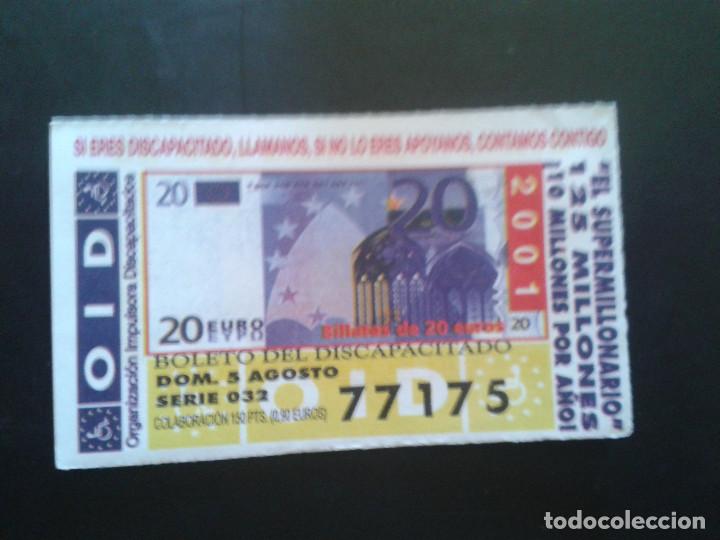 Coupon ONCE: CUPON OID (ORGANIZACI&Oacute;N IMPULSORA DISCAPACITADOS). 05/08/2001