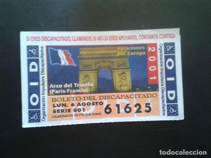 ONCE Coupons: CUPON OID (ORGANIZACI&Oacute;N IMPULSORA DISCAPACITADOS). 06/08/2001