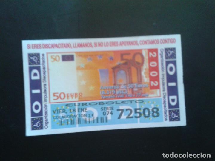 ONCE Coupons: CUPON OID (ORGANIZACI&Oacute;N IMPULSORA DISCAPACITADOS). 18/01/2002