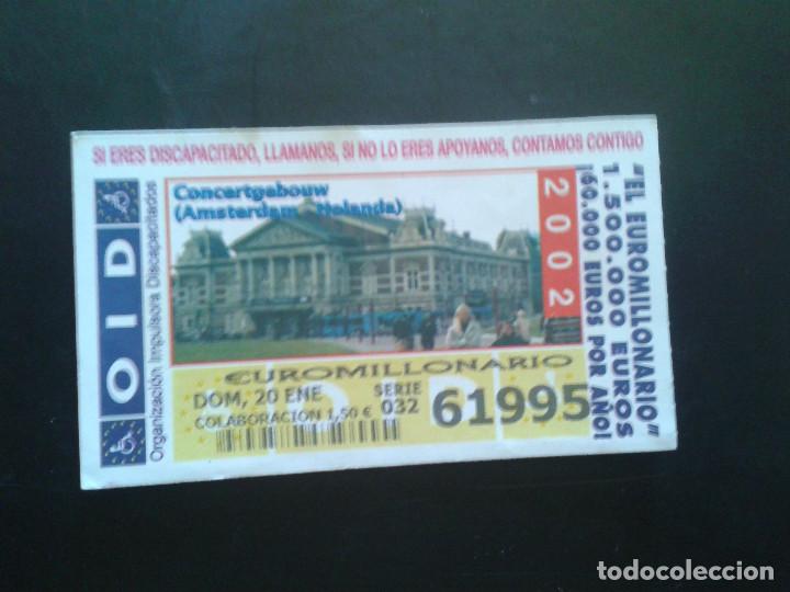 Coupon ONCE: CUPON OID (ORGANIZACI&Oacute;N IMPULSORA DISCAPACITADOS). 20/01/2002