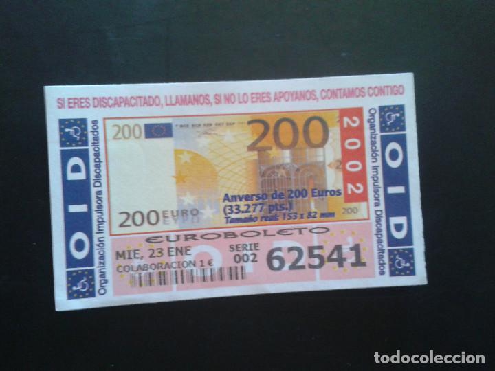 Coupon ONCE: CUPON OID (ORGANIZACI&Oacute;N IMPULSORA DISCAPACITADOS). 23/01/2002