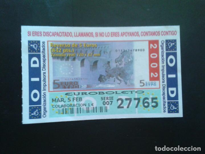 Coupon ONCE: CUPON OID (ORGANIZACI&Oacute;N IMPULSORA DISCAPACITADOS). 05/02/2002