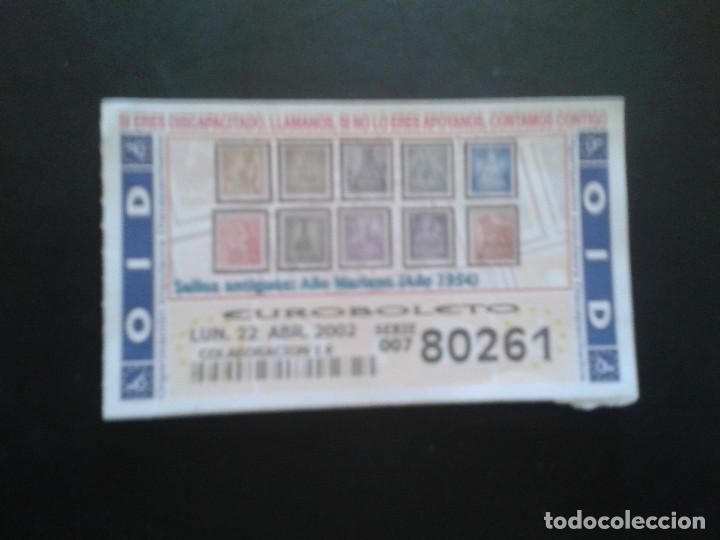 Coupon ONCE: CUPON OID (ORGANIZACI&Oacute;N IMPULSORA DISCAPACITADOS). 22/04/2002