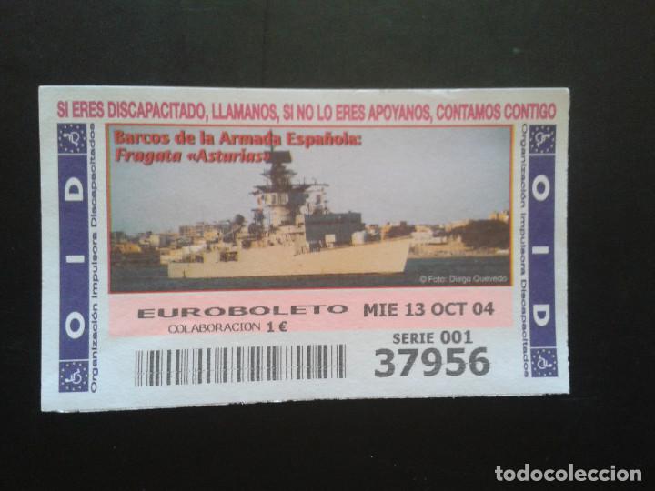 Coupon ONCE: CUPON OID (ORGANIZACI&Oacute;N IMPULSORA DISCAPACITADOS). 13/10/2004