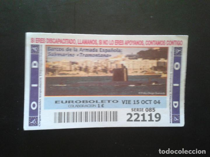 Coupon ONCE: CUPON OID (ORGANIZACI&Oacute;N IMPULSORA DISCAPACITADOS). 15/10/2004