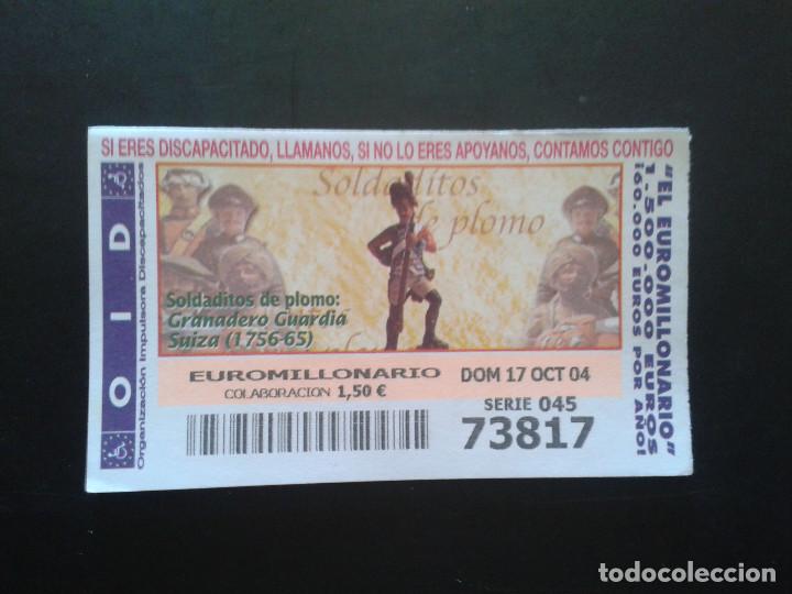 Coupon ONCE: CUPON OID (ORGANIZACI&Oacute;N IMPULSORA DISCAPACITADOS). 17/10/2004