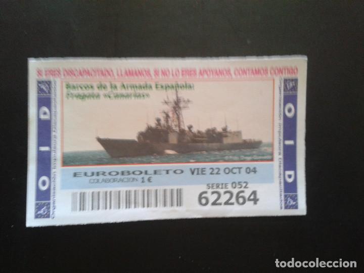 Coupon ONCE: CUPON OID (ORGANIZACI&Oacute;N IMPULSORA DISCAPACITADOS). 22/10/2004