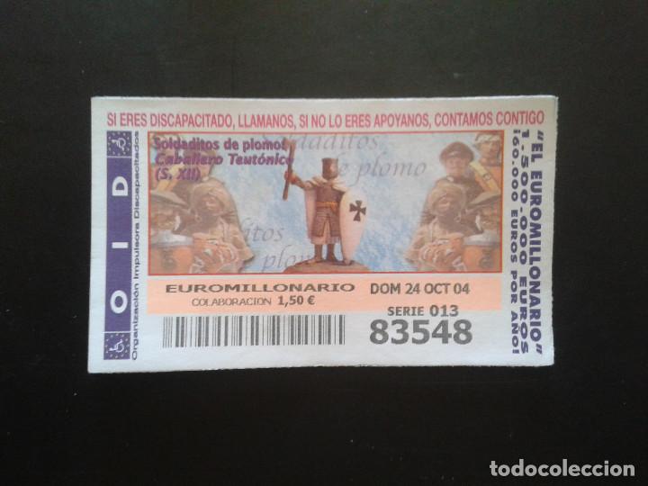 Coupon ONCE: CUPON OID (ORGANIZACI&Oacute;N IMPULSORA DISCAPACITADOS). 24/10/2004