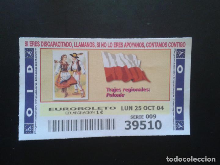 Coupon ONCE: CUPON OID (ORGANIZACI&Oacute;N IMPULSORA DISCAPACITADOS). 25/10/2004