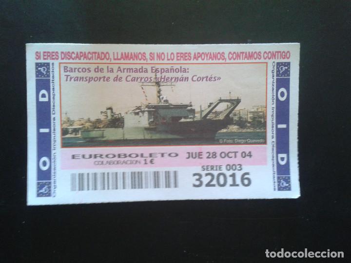 ONCE Coupons: CUPON OID (ORGANIZACI&Oacute;N IMPULSORA DISCAPACITADOS). 28/10/2004