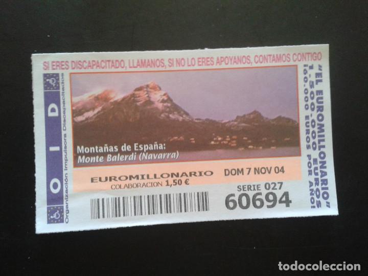 Coupon ONCE: CUPON OID (ORGANIZACI&Oacute;N IMPULSORA DISCAPACITADOS). 07/11/2004
