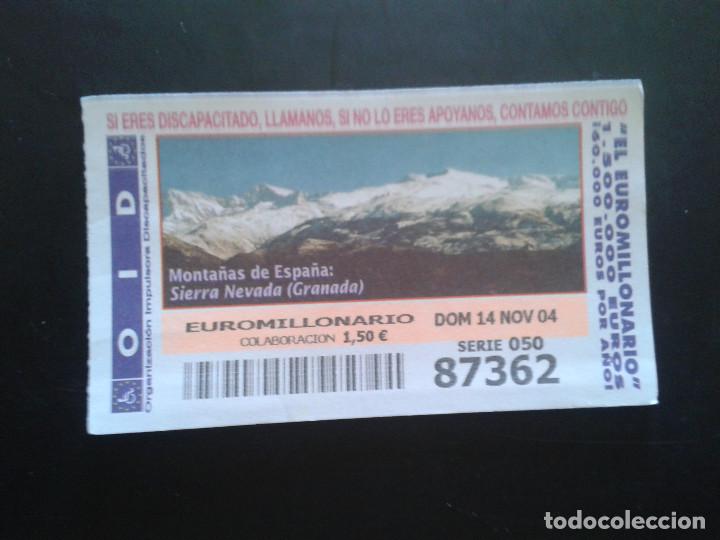 Coupon ONCE: CUPON OID (ORGANIZACI&Oacute;N IMPULSORA DISCAPACITADOS). 14/11/2004