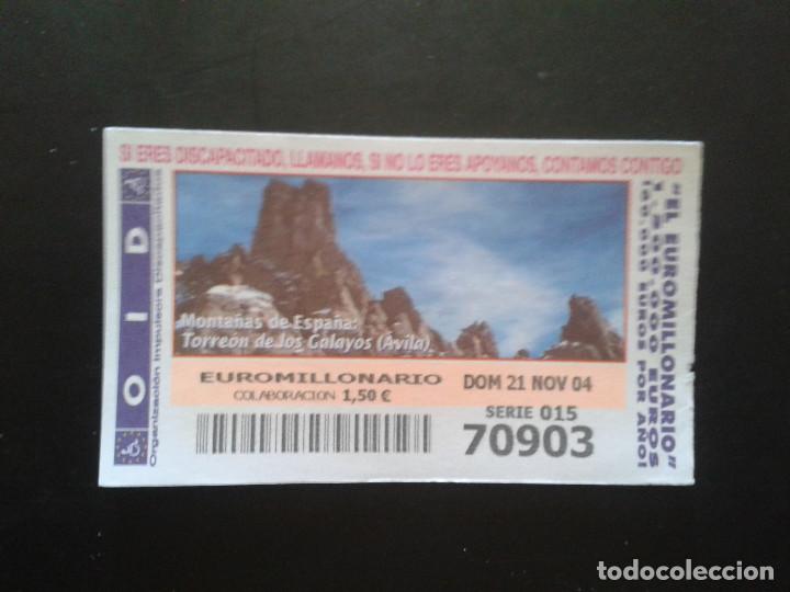 ONCE Coupons: CUPON OID (ORGANIZACI&Oacute;N IMPULSORA DISCAPACITADOS). 21/11/2004