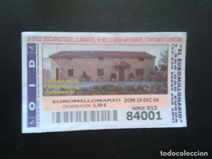 Coupon ONCE: CUPON OID (ORGANIZACI&Oacute;N IMPULSORA DISCAPACITADOS). 19/12/2004