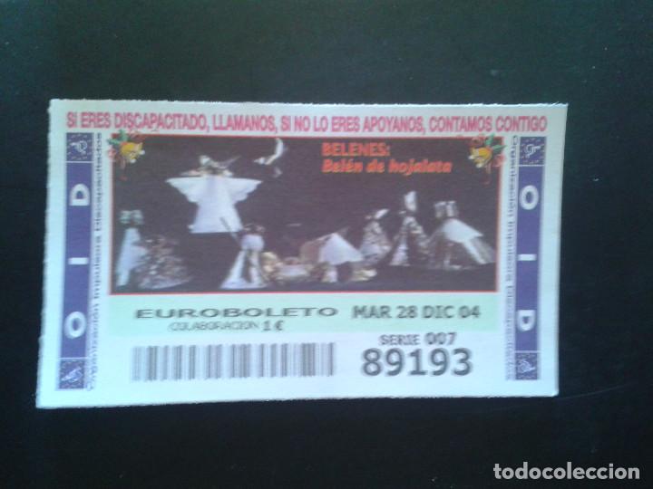 ONCE Coupons: CUPON OID (ORGANIZACI&Oacute;N IMPULSORA DISCAPACITADOS). 28/12/2004