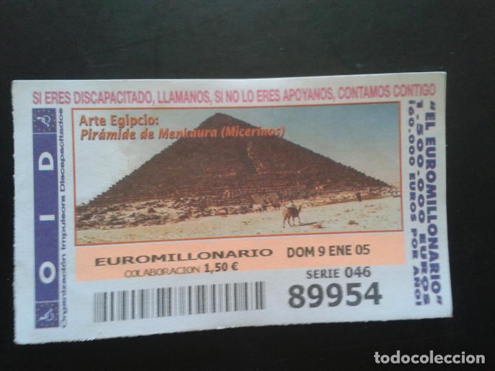 Coupon ONCE: CUPON OID (ORGANIZACI&Oacute;N IMPULSORA DISCAPACITADOS). 09/01/2005