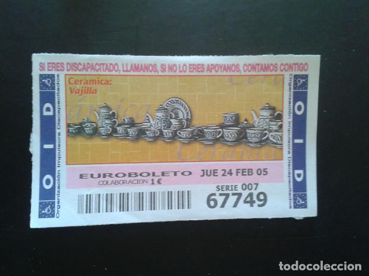 Coupon ONCE: CUPON OID (ORGANIZACI&Oacute;N IMPULSORA DISCAPACITADOS). 24/02/2005