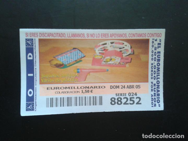 Coupon ONCE: CUPON OID (ORGANIZACI&Oacute;N IMPULSORA DISCAPACITADOS). 24/04/2005