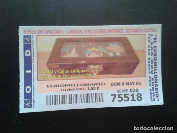 Coupon ONCE: CUPON OID (ORGANIZACI&Oacute;N IMPULSORA DISCAPACITADOS). 08/05/2005