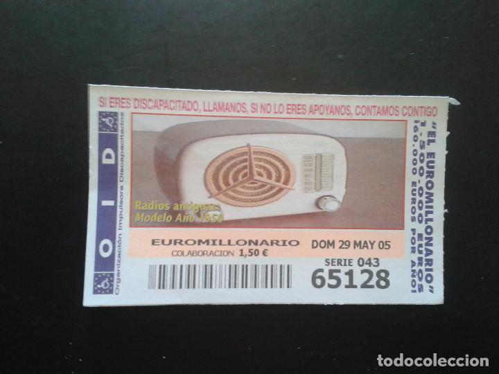 Coupon ONCE: CUPON OID (ORGANIZACI&Oacute;N IMPULSORA DISCAPACITADOS). 29/05/2005
