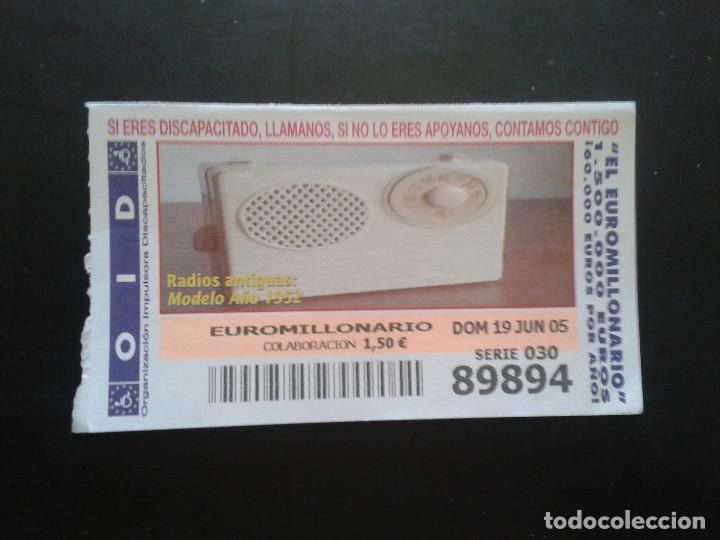 ONCE Coupons: CUPON OID (ORGANIZACI&Oacute;N IMPULSORA DISCAPACITADOS). 19/06/2005