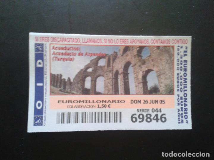 Coupon ONCE: CUPON OID (ORGANIZACI&Oacute;N IMPULSORA DISCAPACITADOS). 26/06/2005