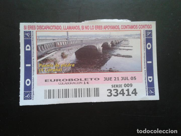 Coupon ONCE: CUPON OID (ORGANIZACI&Oacute;N IMPULSORA DISCAPACITADOS). 21/07/2005