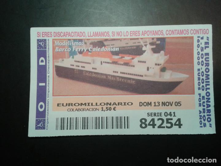 Coupon ONCE: CUPON OID (ORGANIZACI&Oacute;N IMPULSORA DISCAPACITADOS). 13/11/2005