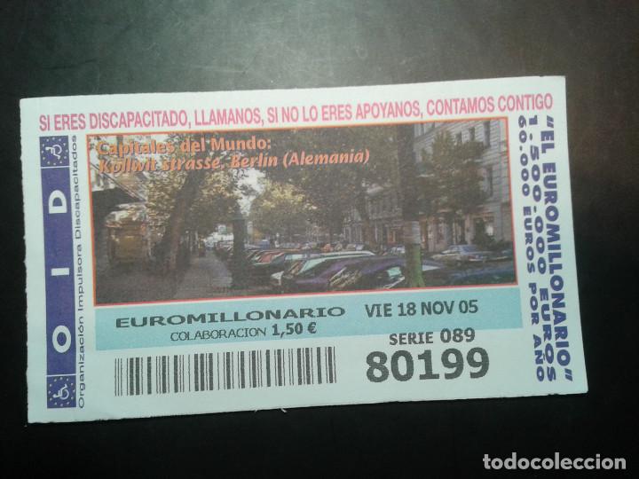 Coupon ONCE: CUPON OID (ORGANIZACI&Oacute;N IMPULSORA DISCAPACITADOS). 18/11/2005