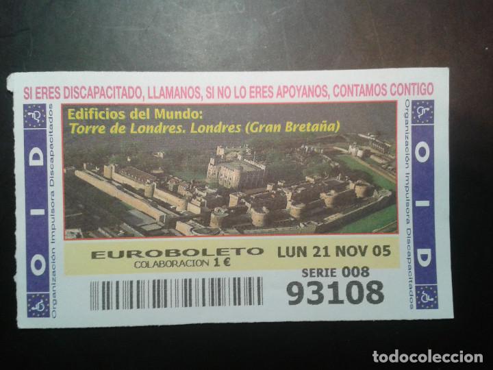 Coupon ONCE: CUPON OID (ORGANIZACI&Oacute;N IMPULSORA DISCAPACITADOS). 21/11/2005