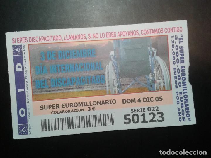 ONCE Coupons: CUPON OID (ORGANIZACI&Oacute;N IMPULSORA DISCAPACITADOS). 04/12/2005