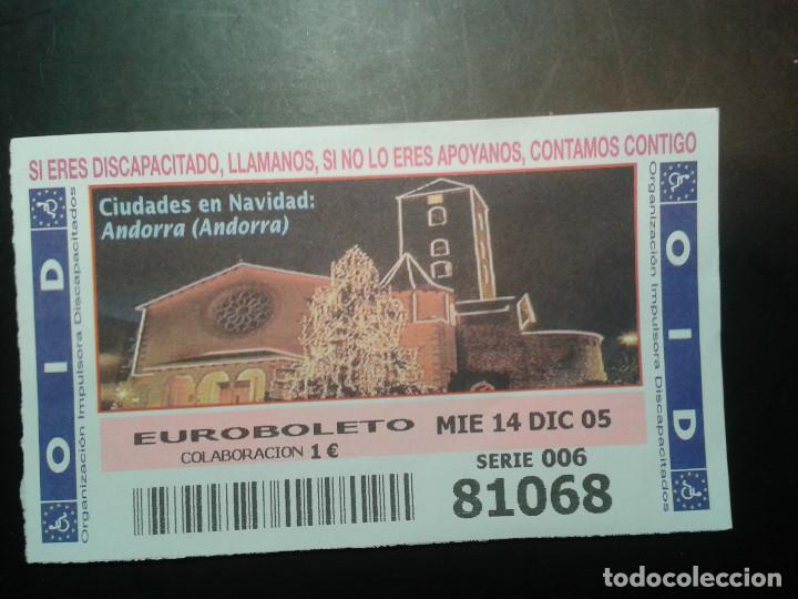 Coupon ONCE: CUPON OID (ORGANIZACI&Oacute;N IMPULSORA DISCAPACITADOS). 14/12/2005