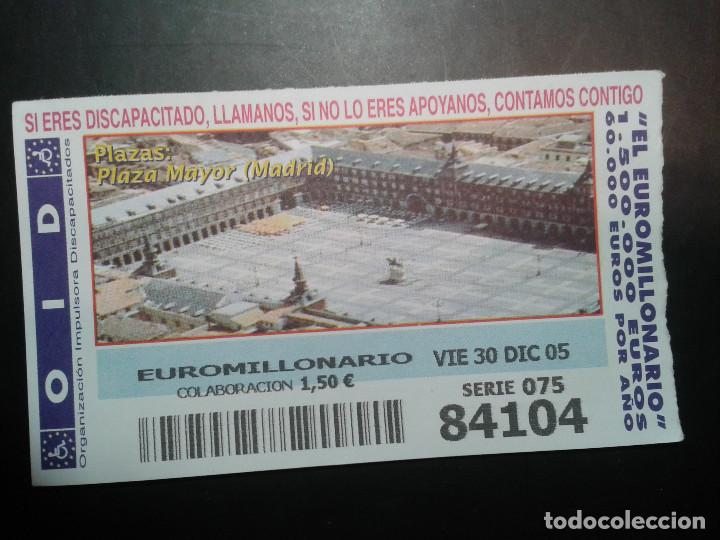 Coupon ONCE: CUPON OID (ORGANIZACI&Oacute;N IMPULSORA DISCAPACITADOS). 30/12/2005