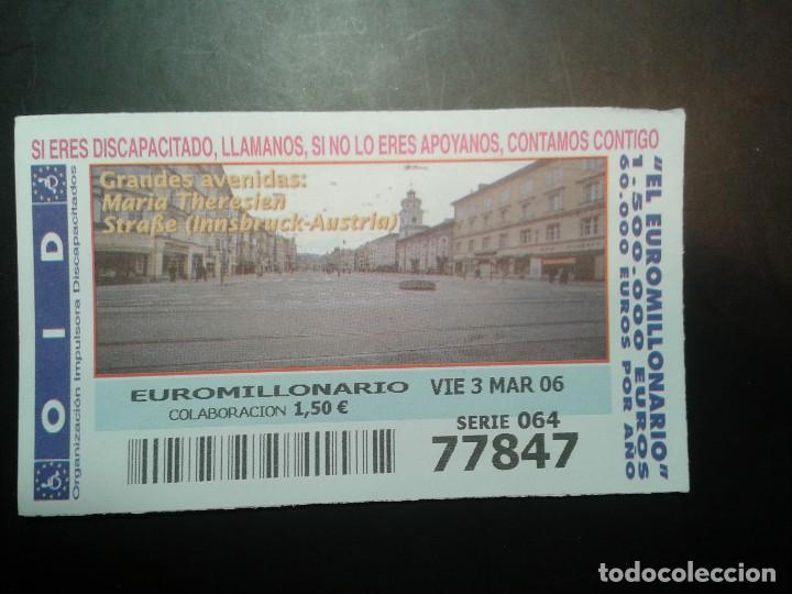 Coupon ONCE: CUPON OID (ORGANIZACI&Oacute;N IMPULSORA DISCAPACITADOS). 03/03/2006