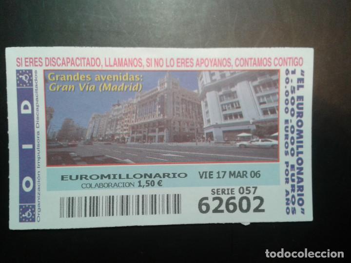 Coupon ONCE: CUPON OID (ORGANIZACI&Oacute;N IMPULSORA DISCAPACITADOS). 17/03/2006