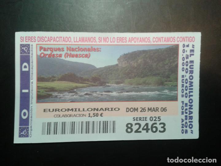 Coupon ONCE: CUPON OID (ORGANIZACI&Oacute;N IMPULSORA DISCAPACITADOS). 26/03/2006