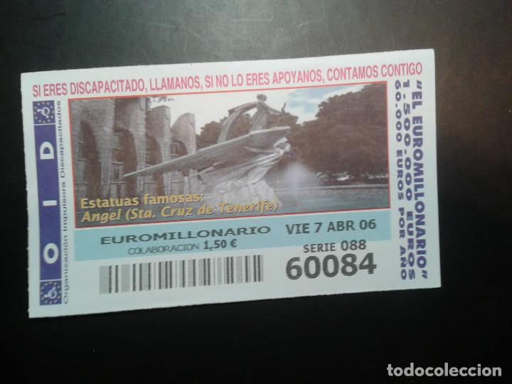 Coupon ONCE: CUPON OID (ORGANIZACI&Oacute;N IMPULSORA DISCAPACITADOS). 07/04/2006