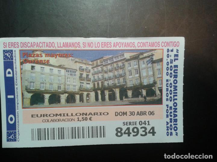 Coupon ONCE: CUPON OID (ORGANIZACI&Oacute;N IMPULSORA DISCAPACITADOS). 30/04/2006