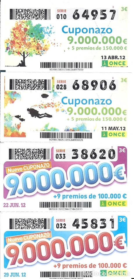 Cupones ONCE: Lote 30 cupones ONCE a&ntilde;o 2012 - Foto 3