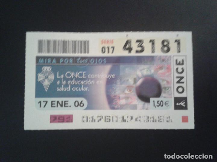 Bilhetes ONCE: CUPON DE LA ONCE. 17/01/2006