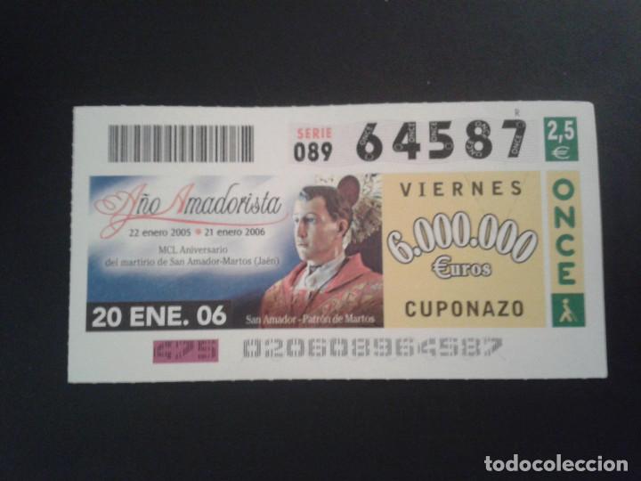 Coupon ONCE: CUPON DE LA ONCE. 20/01/2006