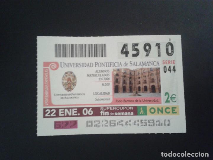 Billets ONCE: CUPON DE LA ONCE. 22/01/2006